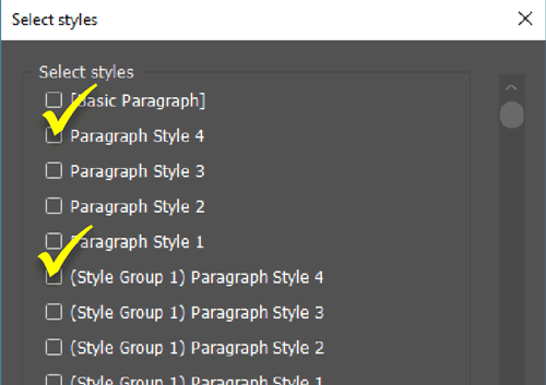 Select styles in ScriptUI