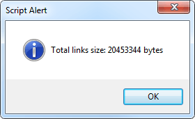 Size of links